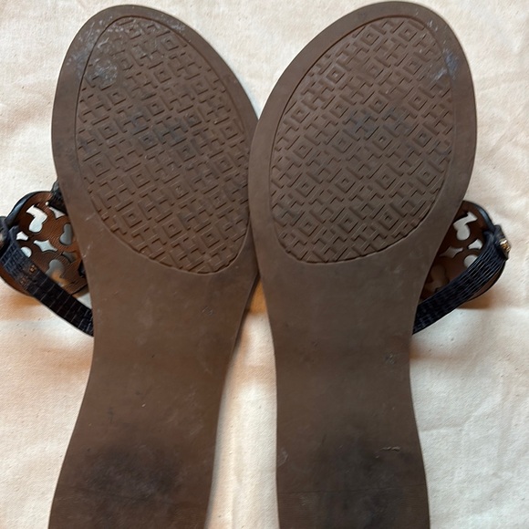 Tory Burch Women's Navy and Brown Sandals - Picture 4 of 4